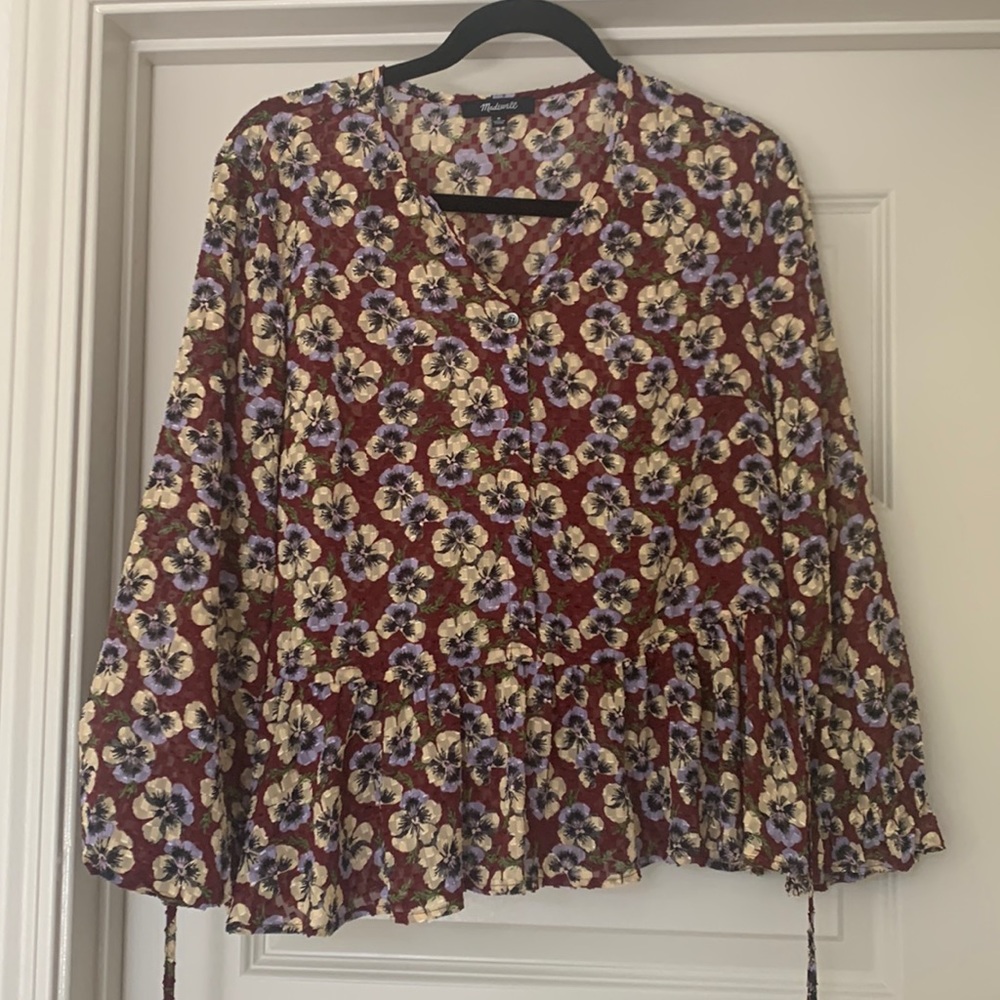 Madewell burgundy top (Medium)